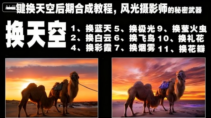 一键换天空后期合成教程，风光摄影师的秘密武器-南友云赚