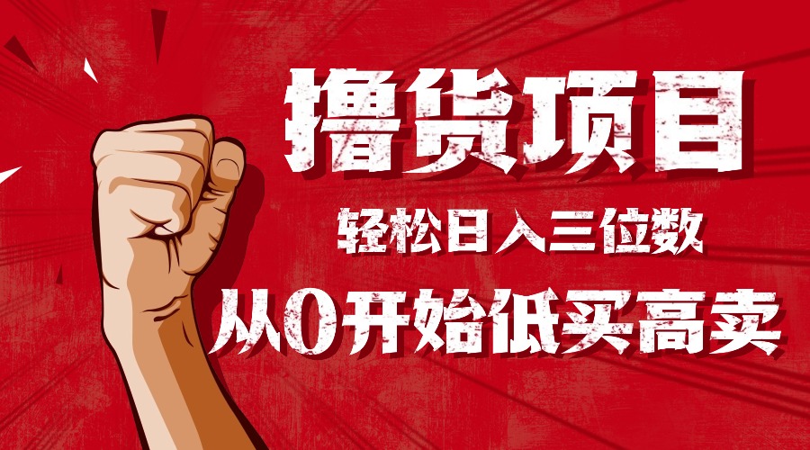 手把手教你撸货，从0开始低买高卖，小白轻松实现日入三位数!!!-南友云赚