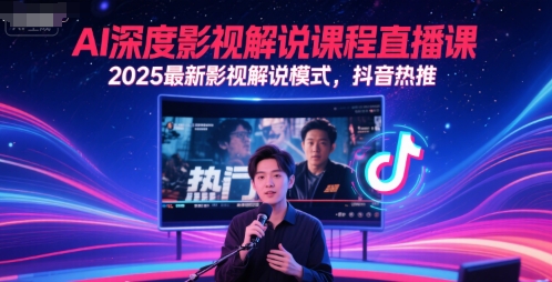 ddedd2555bb23b6fac91d562a6c5660f.jpeg AI深度影视解说课程直播课,2025最新影视解说模式,抖音热推