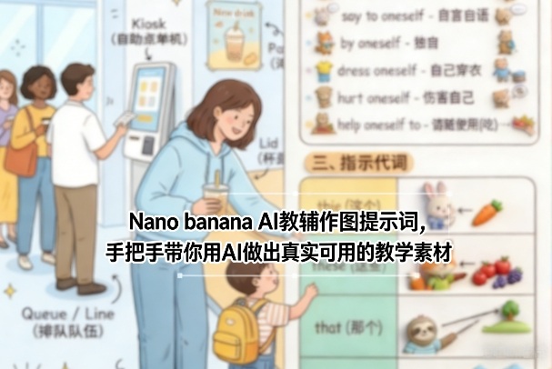 Nano banana AI教辅作图提示词，手把手带你用AI做出真实可用的教学素材-南友云赚