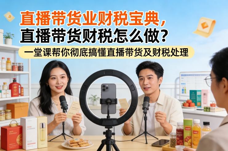 直播带货业财税宝典，直播带货财税怎么做？一堂课帮你彻底搞懂直播带货及财税处理-南友云赚
