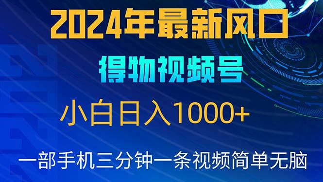 2024年5月最新蓝海项目，小白无脑操作，轻松上手，日入1000+-南友云赚
