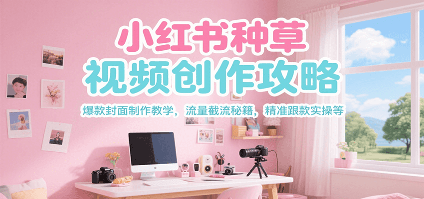 小红书种草视频创作攻略，爆款封面制作教学 ，流量截流秘籍 ，精准跟款实操等-南友云赚