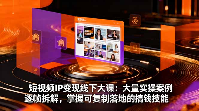 dfdf7934623833629f3f35593c29493c.jpeg 短视频IP变现线下大课:大量实操案例逐帧拆解,掌握可复制落地的搞钱技能