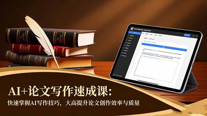 AI+论文写作速成课：快速掌握AI写作技巧，大幅提升论文创作效率与质量-南友云赚