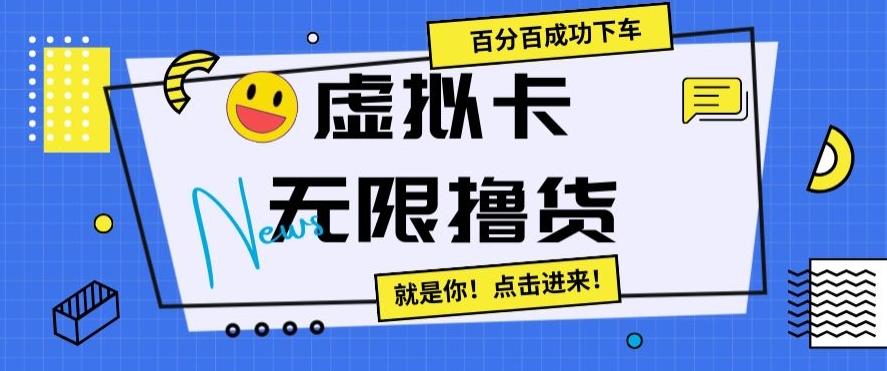 虚拟卡无限撸货，百分百成功下车【仅揭秘】-南友云赚