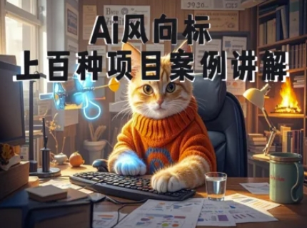 Ai风向标-附100种项目案例玩法-0基础小白到大神ai视频商业应用教学-南友云赚
