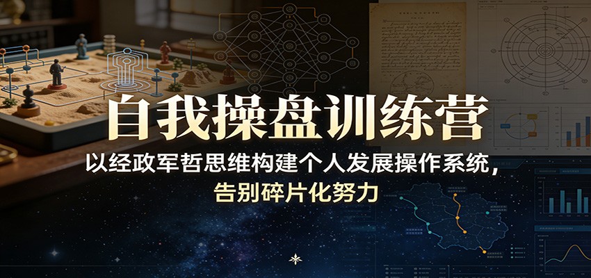 自我操盘训练营：以经政军哲思维构建个人发展操作系统，告别碎片化努力-南友云赚