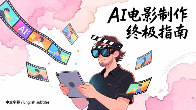AI电影制作终极指南：从创意到成片，系统掌握智能影视全流程实战课(中英字幕-南友云赚
