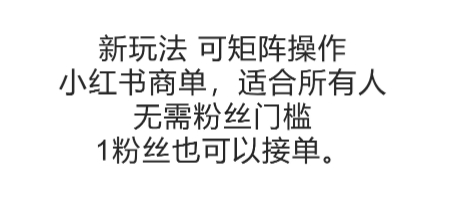 可矩阵操作，小红书商单新玩法，适合所有人，无需粉丝门槛，1粉丝也可以接单-南友云赚