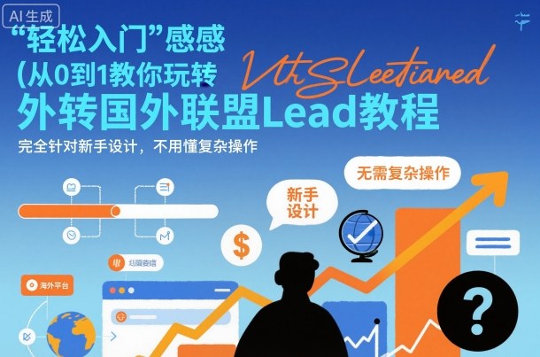 国外联盟賺美刀项目，从0到1教你玩转国外联盟Lead教程，纯新手可操作性100%-南友云赚