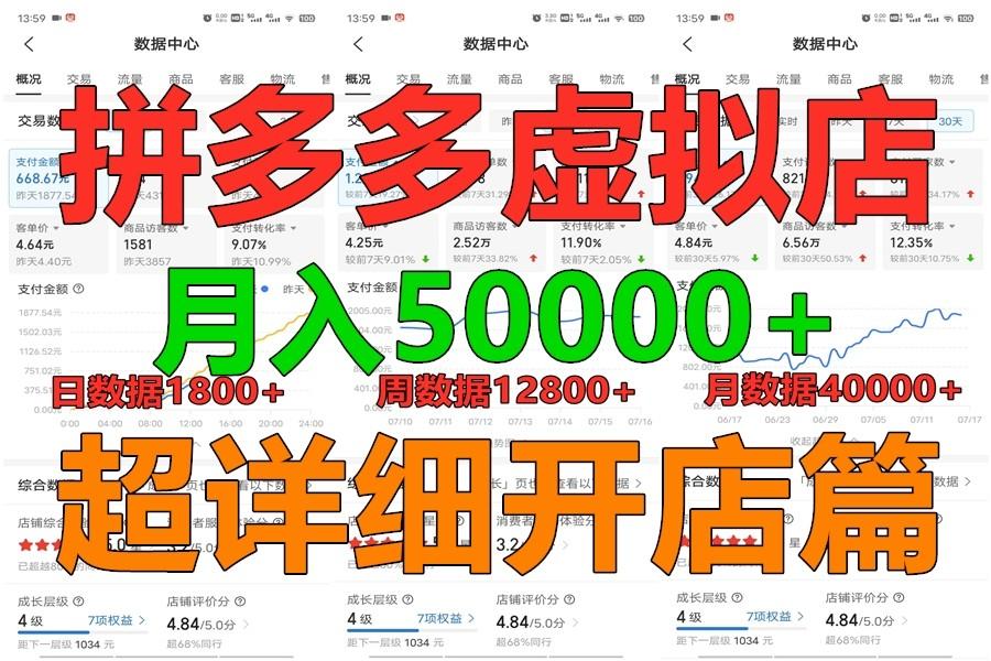 拼多多虚拟电商训练营月入40000+你也行，暴利稳定长久，副业首选-南友云赚