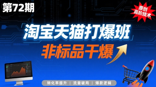 淘宝天猫打爆班原创高阶技术第72期，非标品干爆-南友云赚