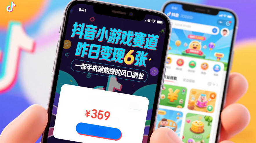 抖音小游戏赛道，昨日变现600+，零基础一部手机就能做的风口副业【揭秘】-南友云赚