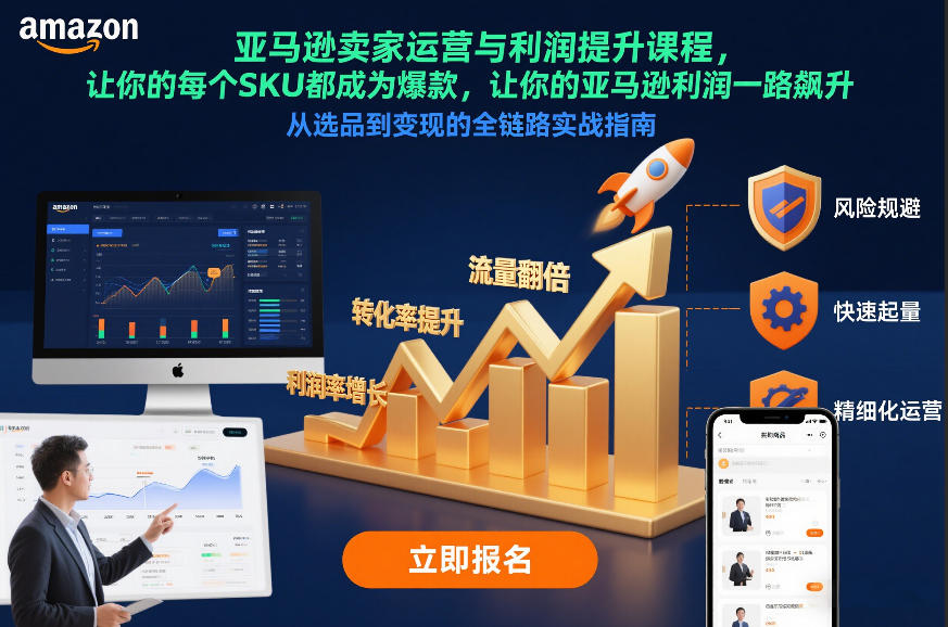 亚马逊卖家运营与利润提升课程，让你的每个SKU都成为爆款，让你的亚马逊利润一路飙升(更新12月)-南友云赚