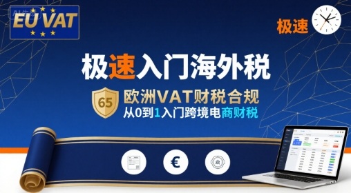 极速入门海外税，欧洲VAT财税合规，从0到1入门跨境电商财税-南友云赚