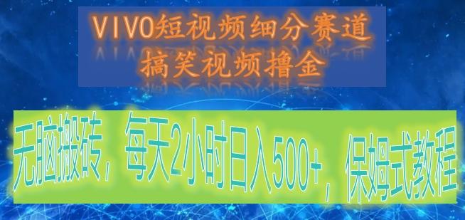 VIVO短视频细分赛道,搞笑视频撸金,无脑搬砖,每天2小时日入500+,保姆式教程-南友云赚