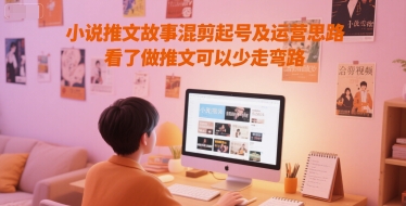 小说推文故事混剪起号及运营思路，看了做推文可以少走弯路-南友云赚