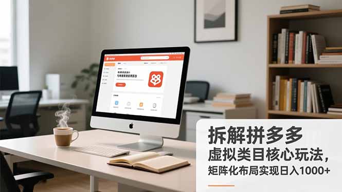 拆解拼多多虚拟类目核心玩法，矩阵化布局实现日入1000+-南友云赚