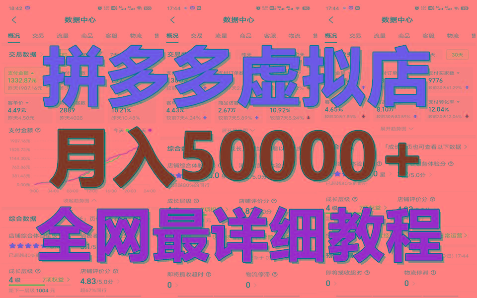 拼多多虚拟电商训练营月入50000+你也行，暴利稳定长久，副业首选-南友云赚