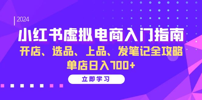 小红书虚拟电商入门指南:开店、选品、上品、发笔记全攻略 单店日入700+(更新)-南友云赚