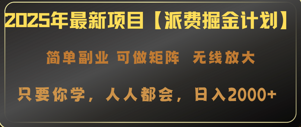 2025年最新项目【派费掘金计划】操作简单，日入2000+-南友云赚
