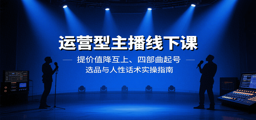 运营型主播线下课：提价值降互上、四部曲起号、选品与人性话术实操指南-南友云赚