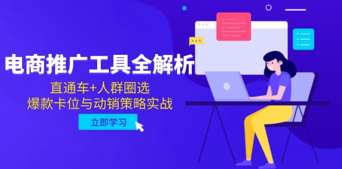 电商推广工具全解析，直通车+人群圈选，爆款卡位与动销策略实战-南友云赚