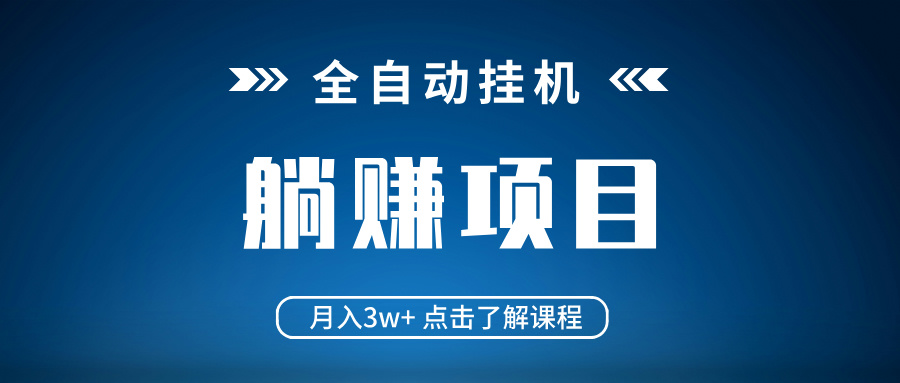 全自动挂机项目 月入3w+ 真正躺平项目 不吃电脑配置 当天见收益-南友云赚