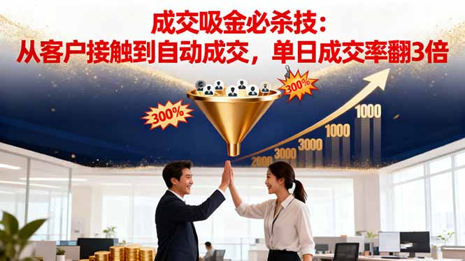 吸金成交营销必杀技：从客户接触到自动成交，单日成交率翻3倍-南友云赚