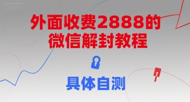 外面收费2888的微信解封教程，具体自测-南友云赚
